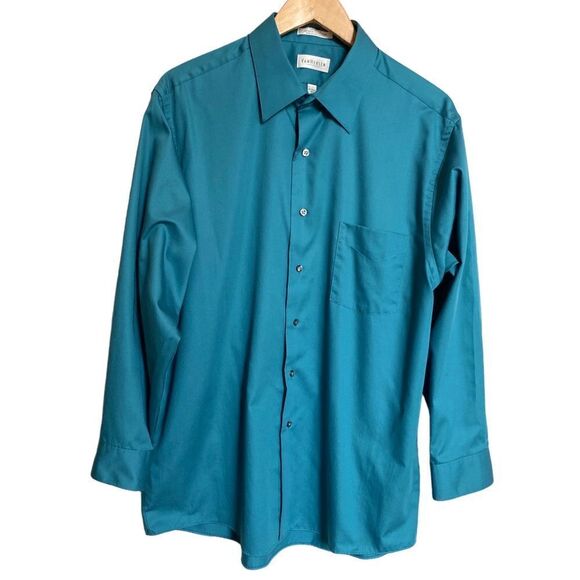 Van Huesen Regular Fit Wrinkle Free Button Down Shirt Size XL/ 17 - Picture 1 of 4